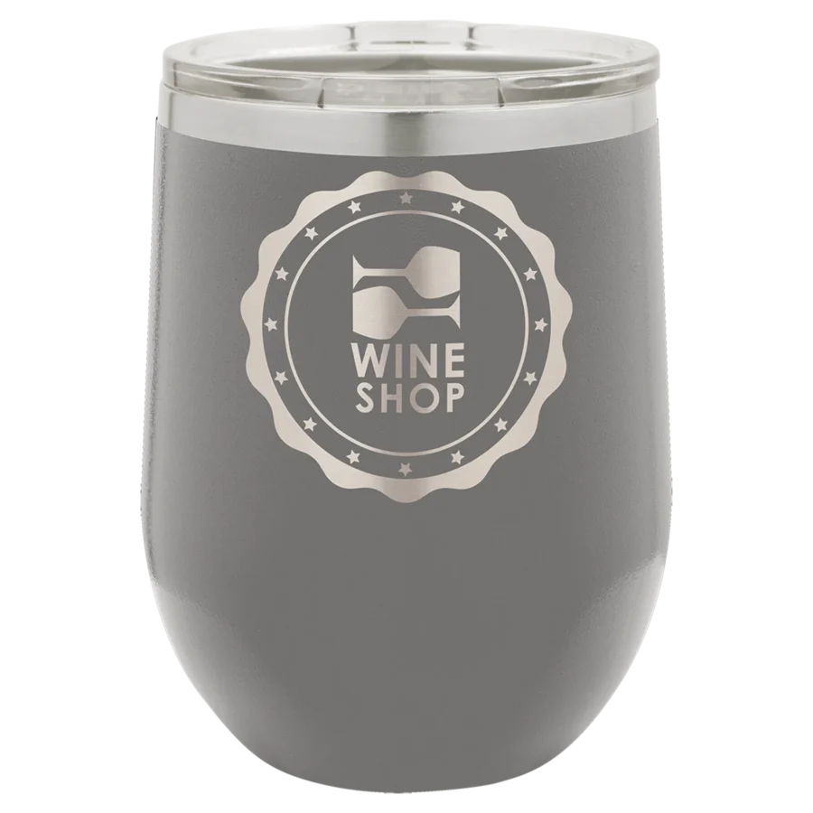 12 oz. Polar Camel Stemless Wine Tumbler - Gray