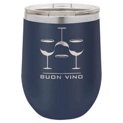 12 oz. Polar Camel Stemless Wine Tumbler - Navy