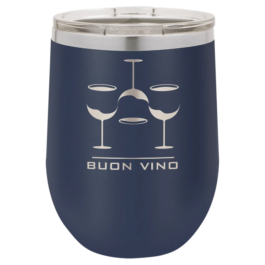 12 oz. Polar Camel Stemless Wine Tumbler - Navy