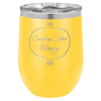 12 oz. Polar Camel Stemless Wine Tumbler - Yellow