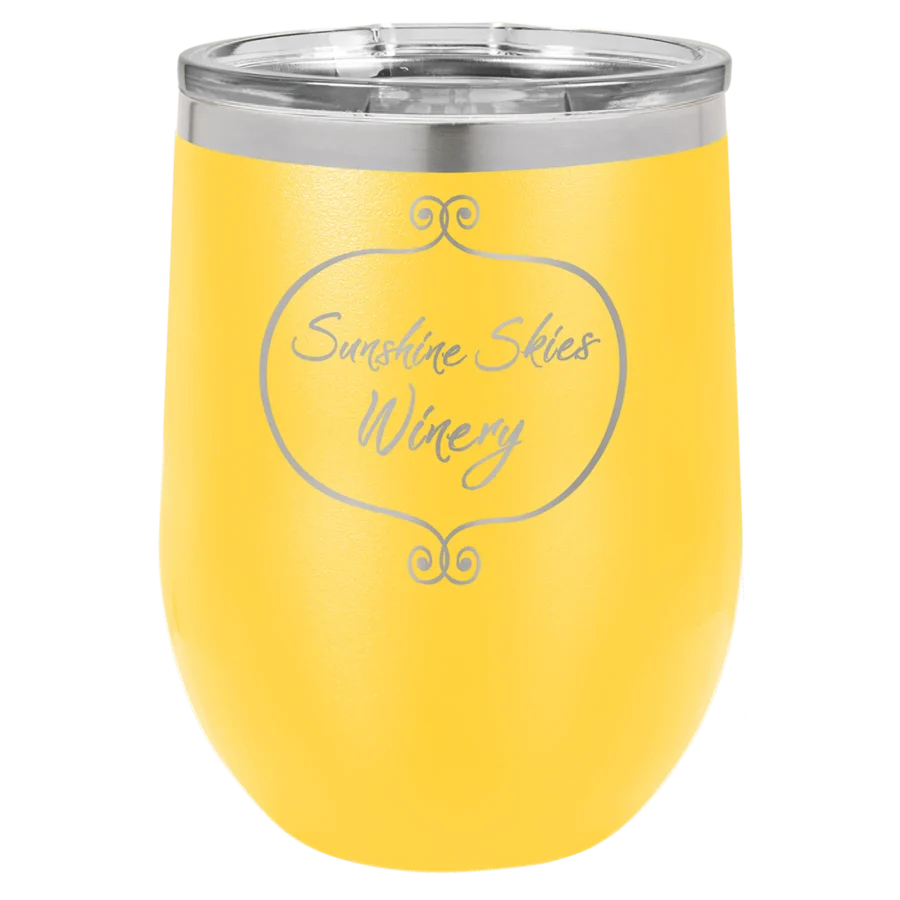 12 oz. Polar Camel Stemless Wine Tumbler - Yellow