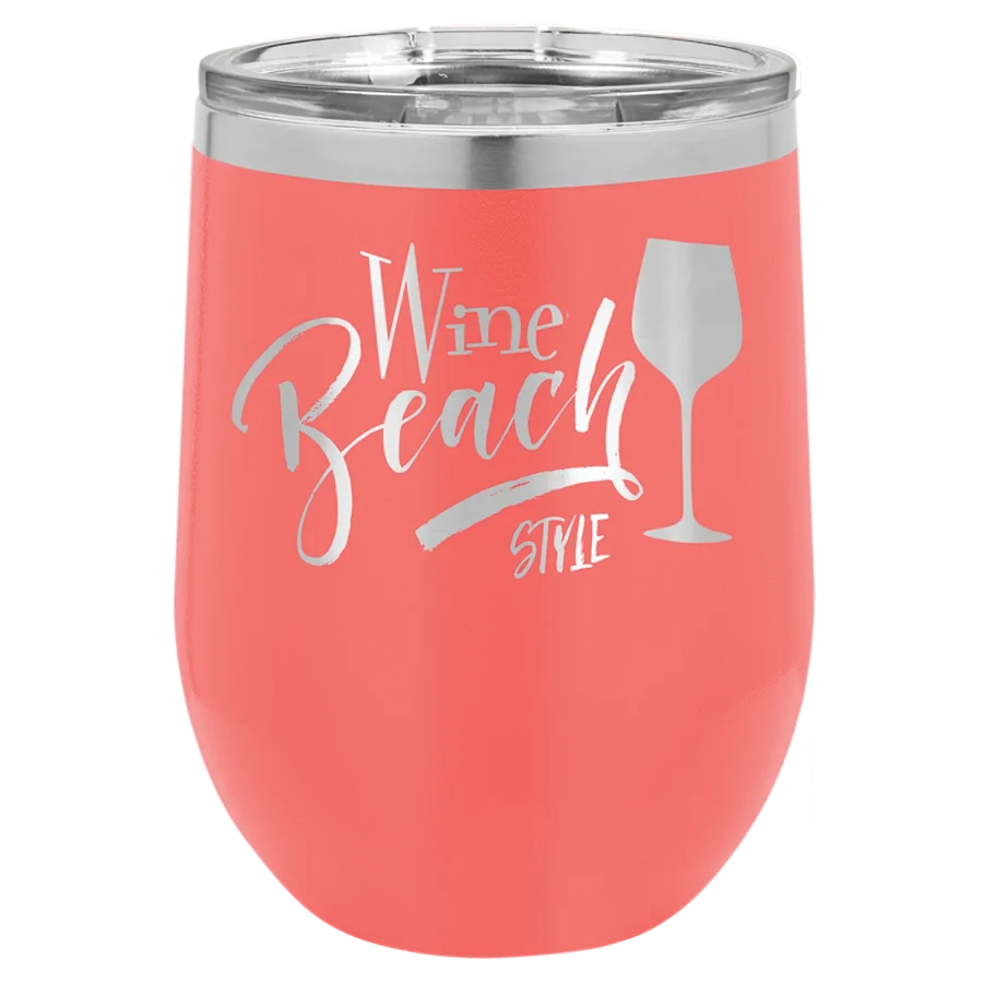 12 oz. Polar Camel Stemless Wine Tumbler - Coral