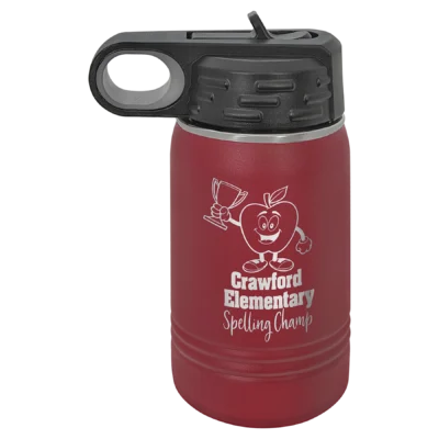 12 oz. Polar Camel Kids Water Bottle - Maroon