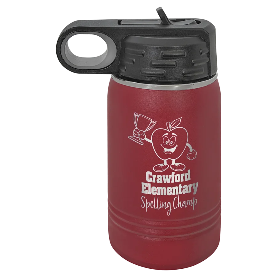 12 oz. Polar Camel Kids Water Bottle - Maroon